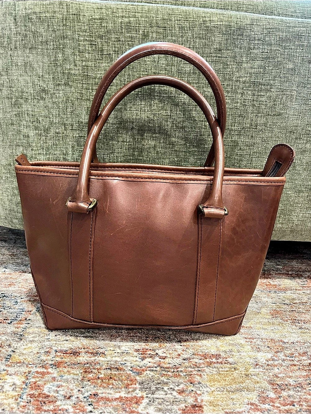 Vintage L.L.Bean Brown Leather Tote